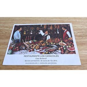 Vintage Restaurante Los Caracoles Barcelona Postcard sku 0214